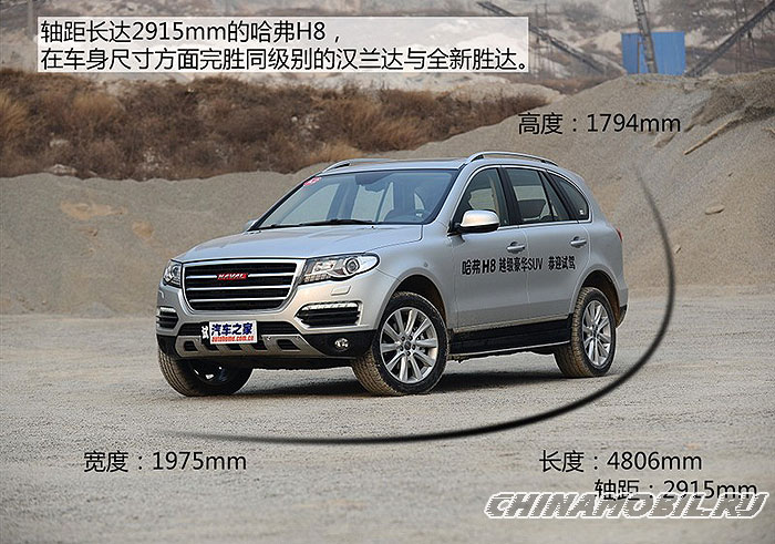 Great Wall Haval H8: Body size