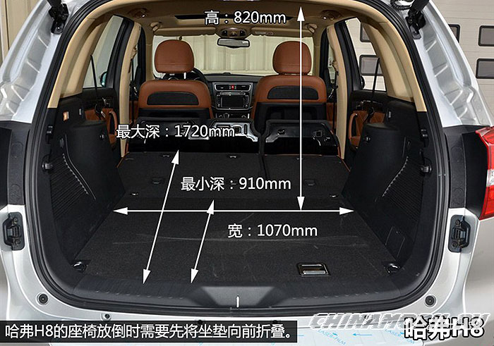 Great Wall Haval H8: Trunk size